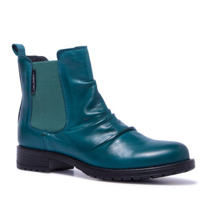 Carl Scarpa Cavalina Teal Leather Ankle Boots